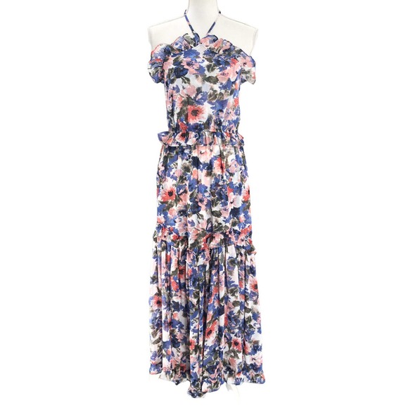 🚨Misa Los Angeles X Revolve NEW Womens Size Large Dallin Dress Tie Dye Floral - Picture 12 of 12